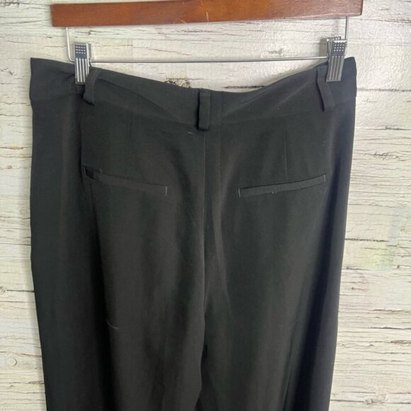 Jason Wu Classic Pleated High Waisted Wide Straight Leg Trousers Black large - Picture 5 of 7